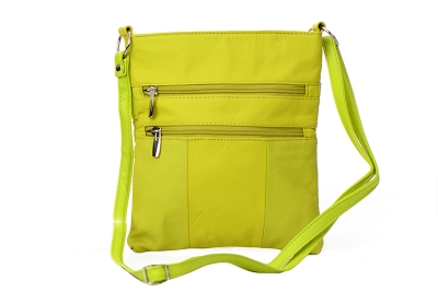 Genuine Leather Messenger Bag RM011 37285 Yellow